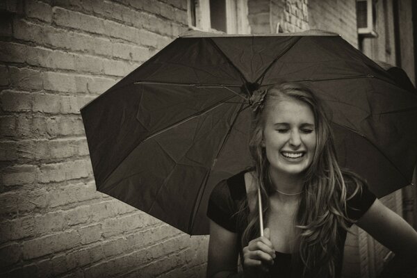 What happiness is a walk under an umbrella in the rain