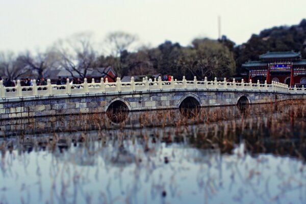 Beautiful old Japanese bridge