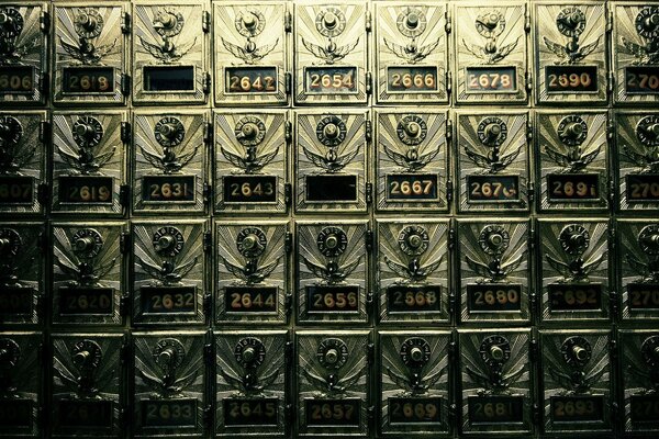 Vintage steel cells with numbers