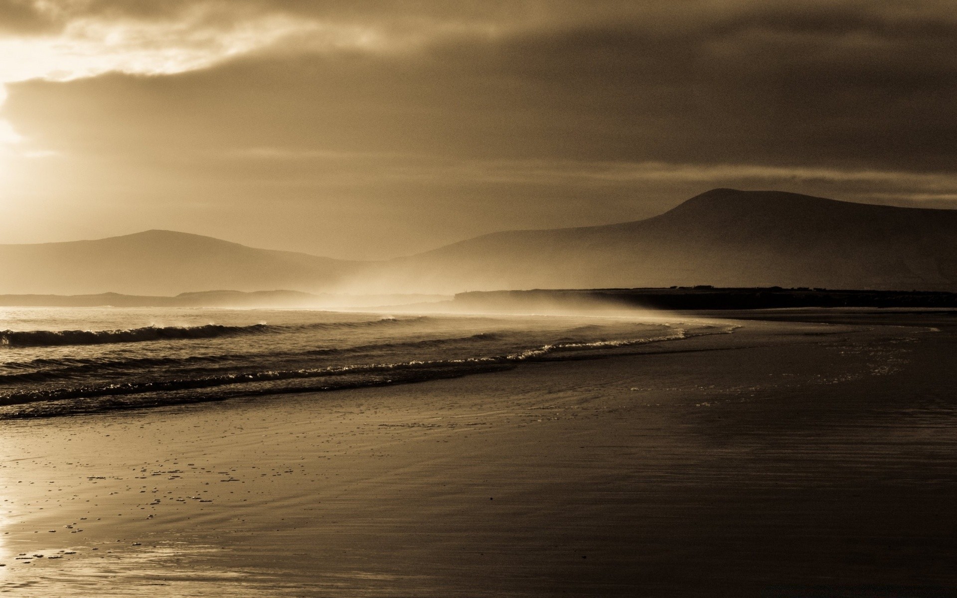 vintage sunset water beach sea dawn ocean seascape landscape sky sun storm dusk nature evening sand cloud