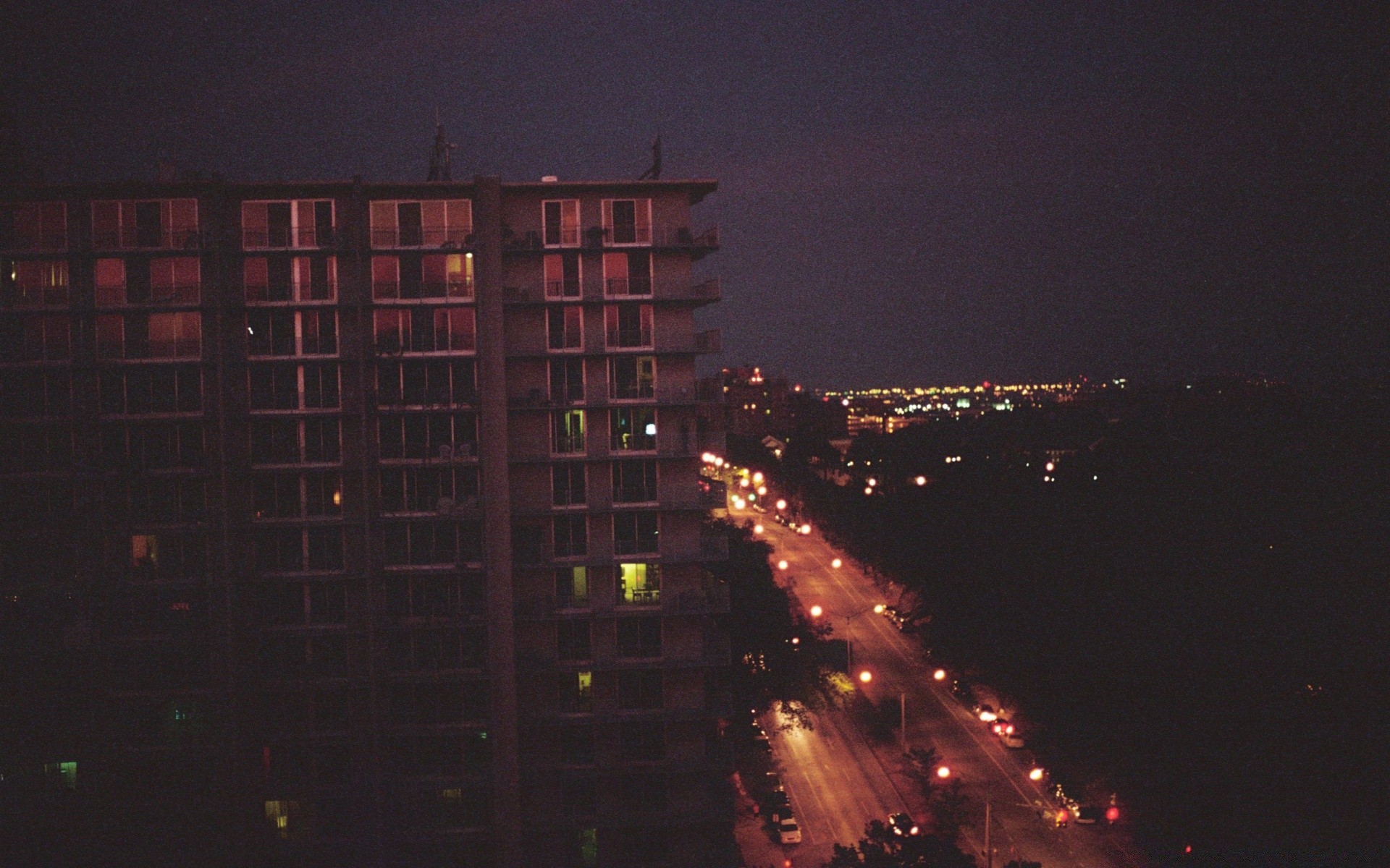 vintage luz ciudad hogar arquitectura noche