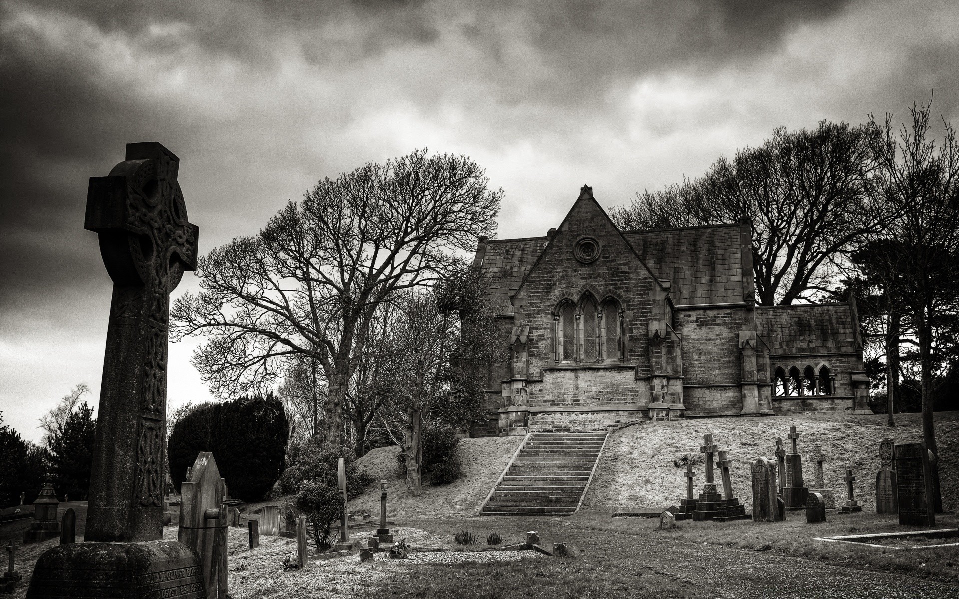 vintage cmentarz monochromatyczny grób religia architektura drzewo dom świątynia sztuka kościół pomnik domy