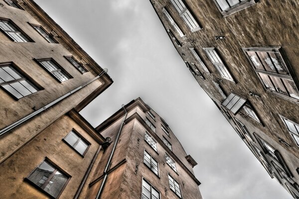 Sky and houses in a big city