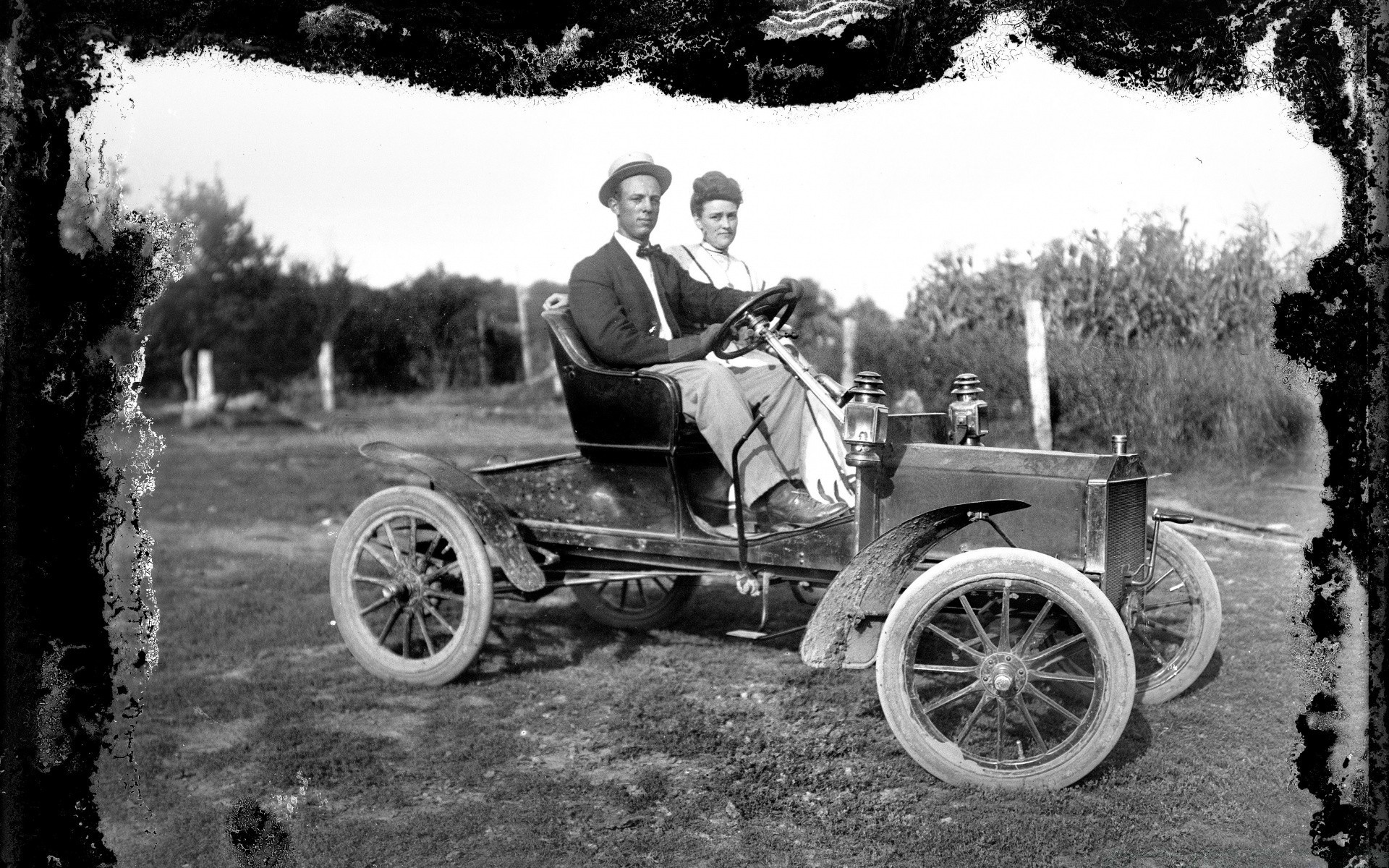 vintage coche sistema de transporte adulto ruedas dos grupo carro conductor uno nostalgia