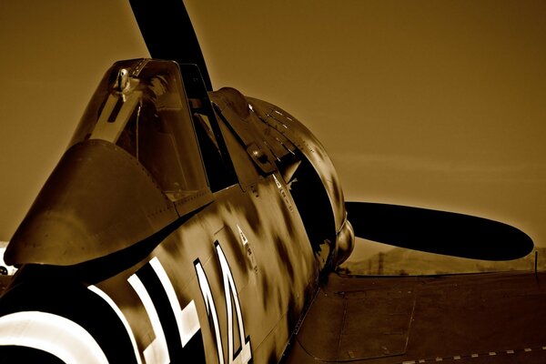 Photo d un avion militaire Vintage