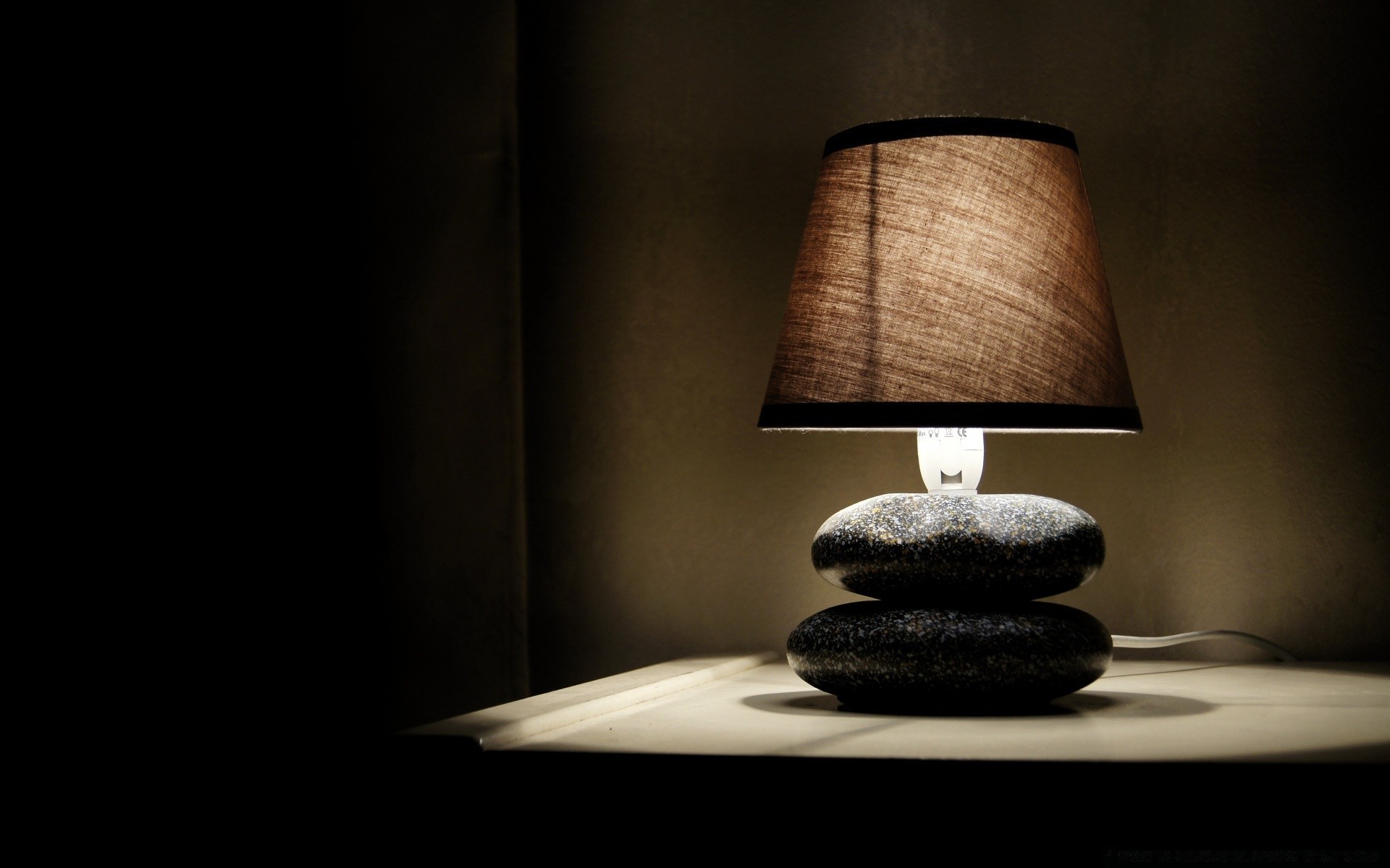 black lamp dark light indoors wood candle table still life