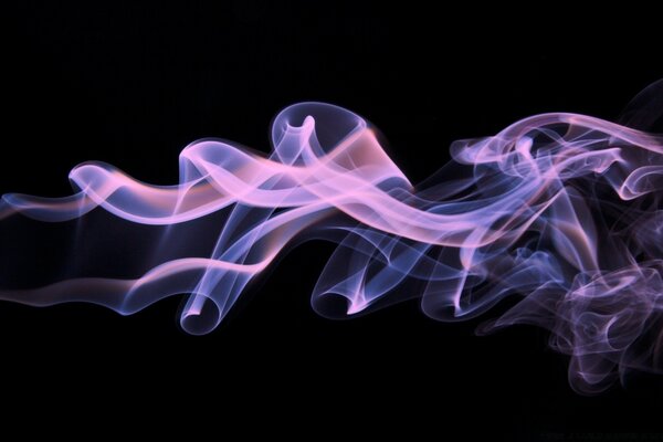 Pink smoke on a black background