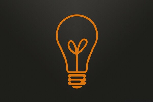 A light bulb on a dark background