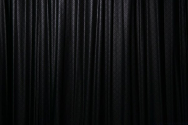 Dark woven black curtain