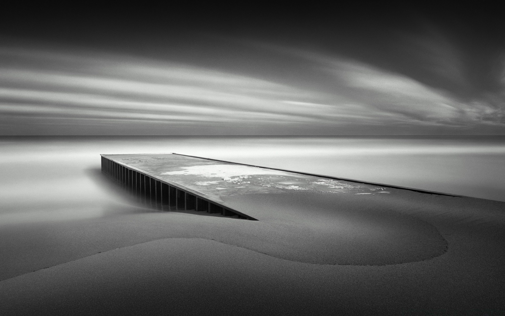 black monochrome reflection black and white sunset light beach blur art street