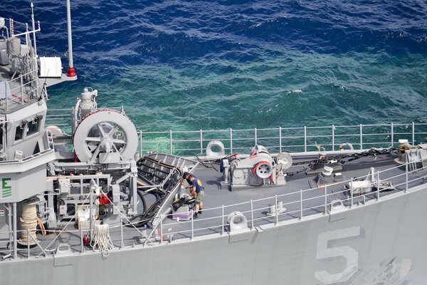 The romance of the sea. Even a warship can be beautiful