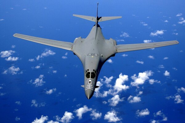 Top view of a flying plane