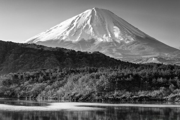 黑白雪山的景色