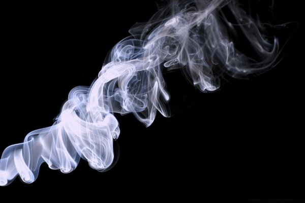 Clouds of smoke on a black background