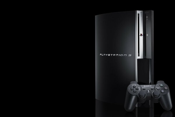 PlayStation 3 et joystick de Sony en noir