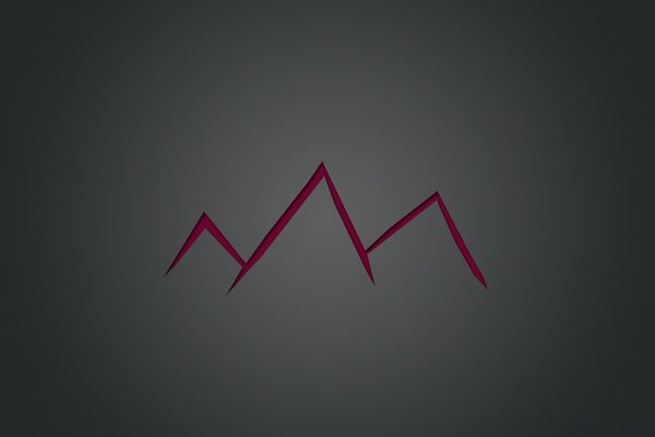 Red zigzag on a gray background