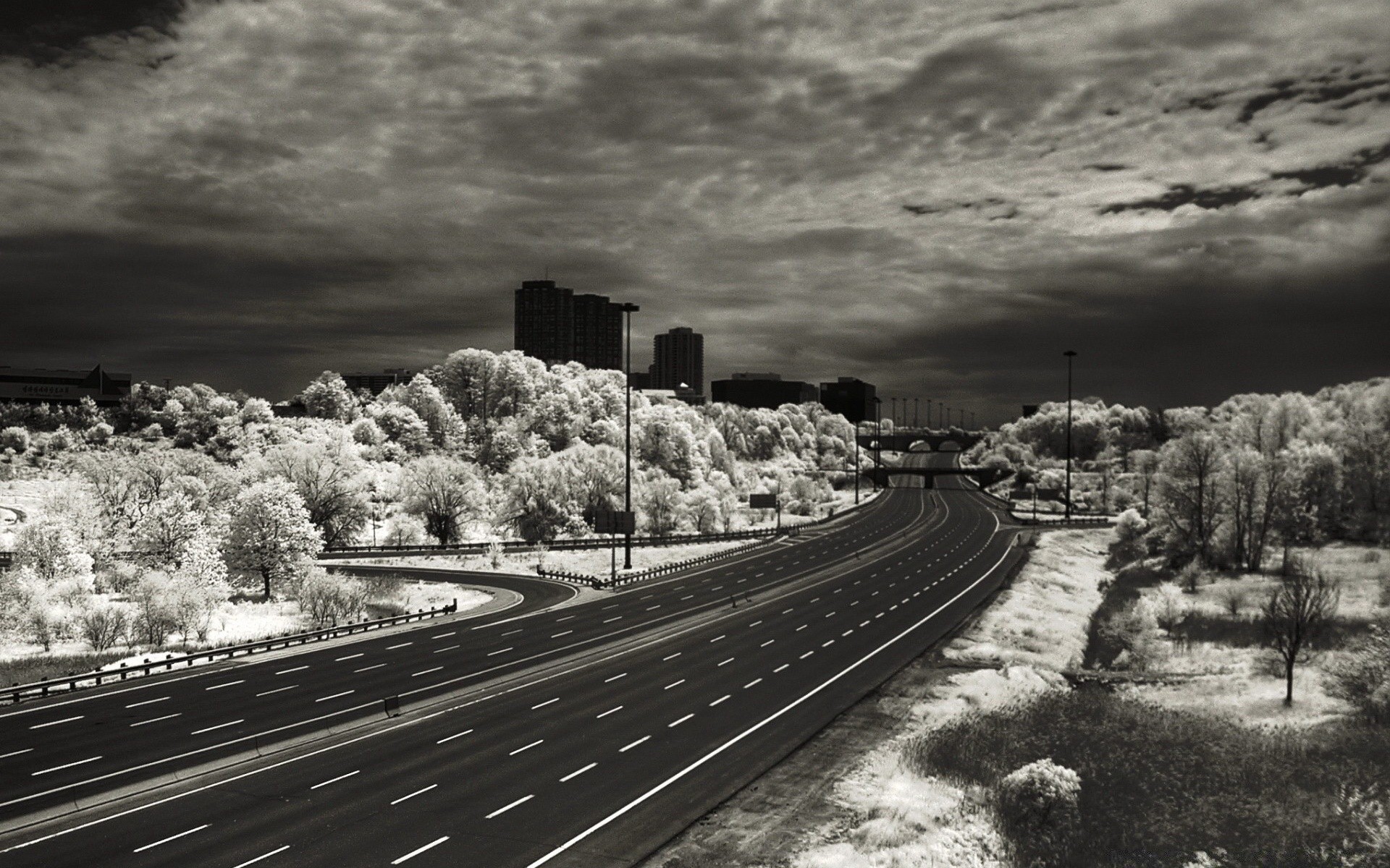 nero viaggi sistema di trasporto città strada strada auto architettura monocromatico cielo ponte