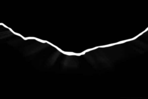 Lightning curve in monochrome rain