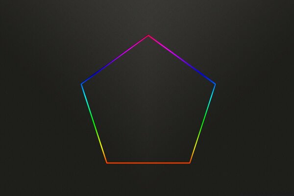 Geometric color figure on a black background