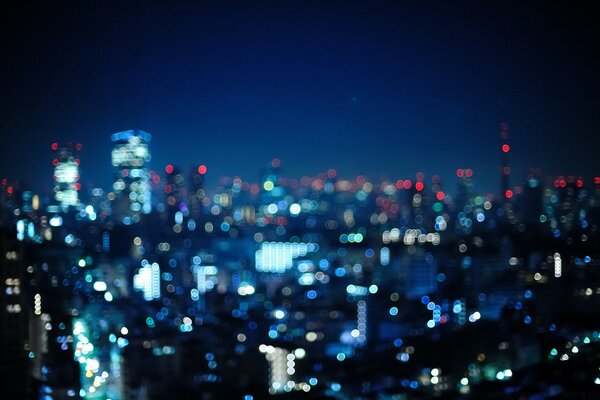 Blurred lights of the big city