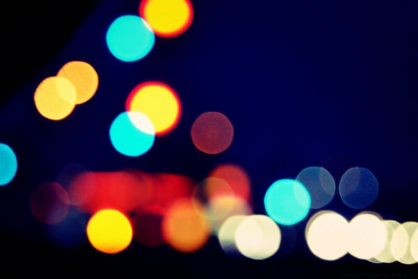 Belleza bokeh en colores brillantes