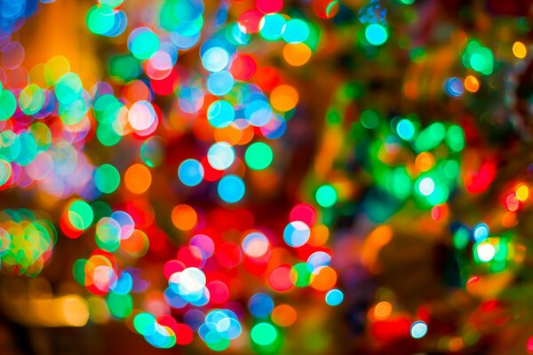 Luces de Navidad de colores brillantes