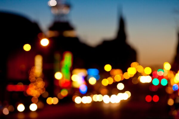 Glare from lanterns at the festival