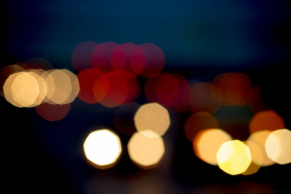 Cozy bokeh with bright lights