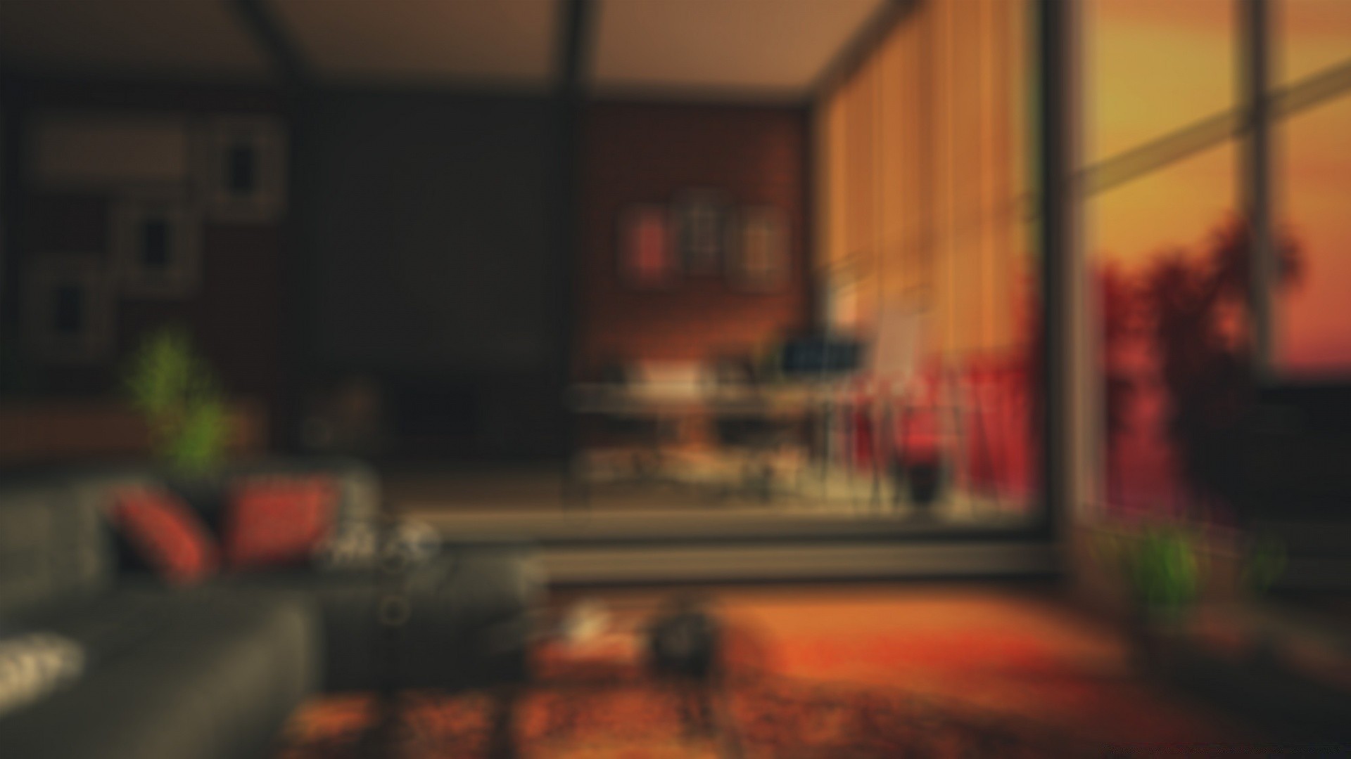 bokeh room blur table indoors furniture window restaurant bar light