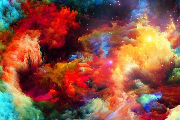 El universo profundo juega con colores