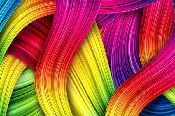 Multicolored waves on the desktop