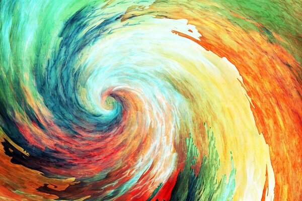 Oil painting - a whirlpool of colors