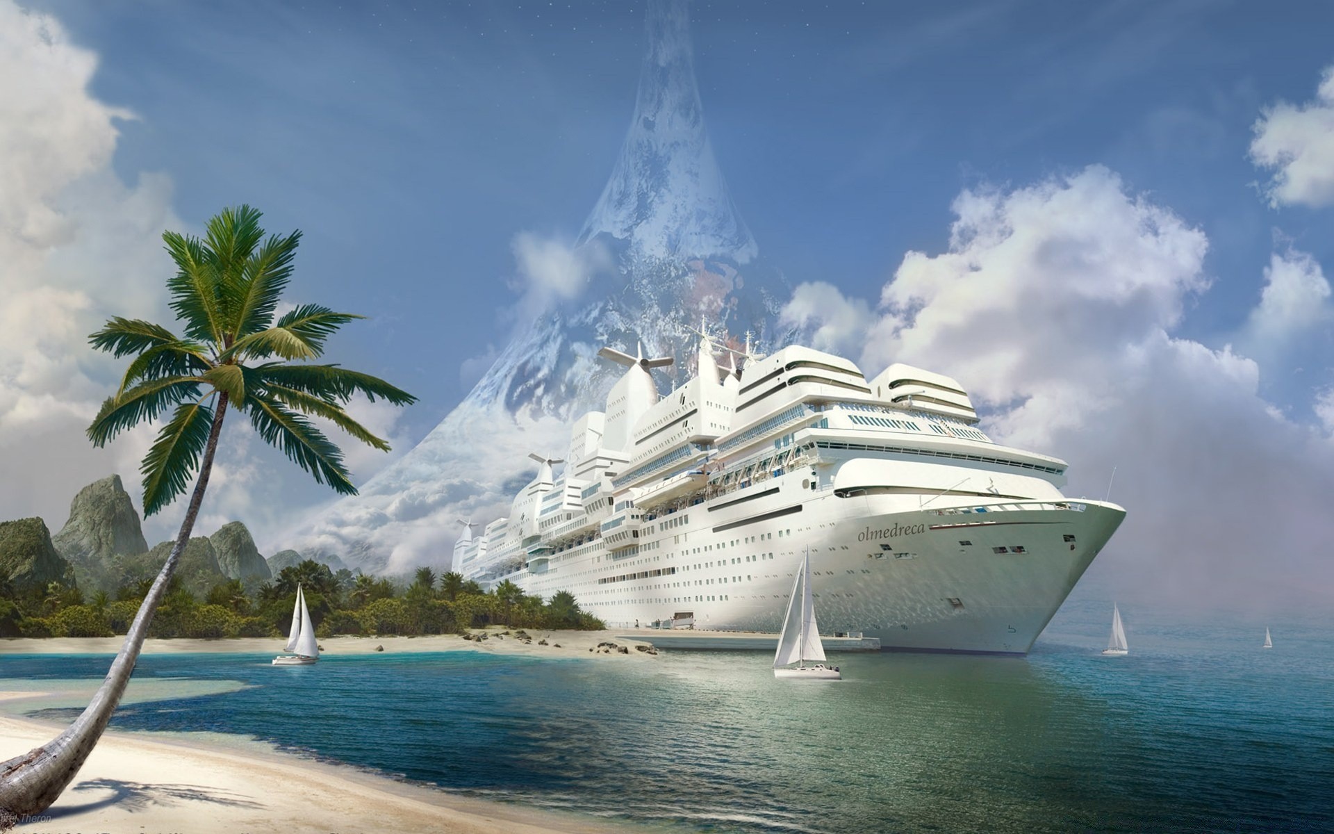 kreativ reisen wasser ozean meer strand tropisch himmel sommer urlaub meer insel wasserfahrzeug exotisch