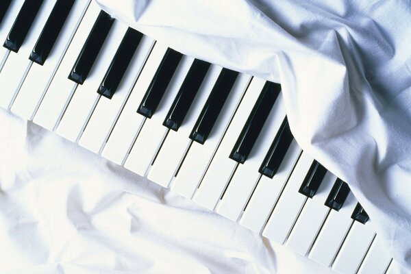 Piano keys. Cb. Sound