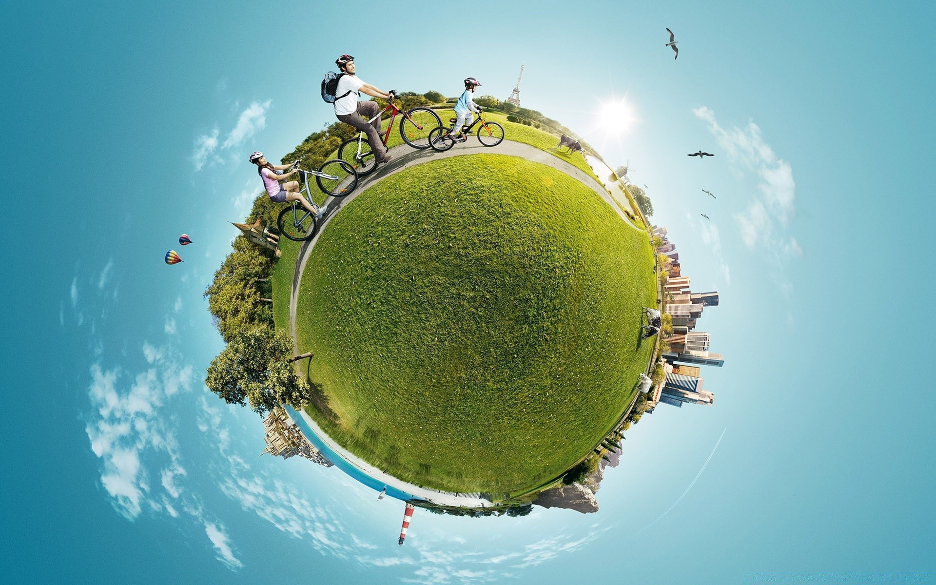 creativo cielo naturaleza verano viajes al aire libre agua en forma de bola