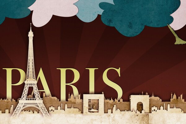 Graphic design. Journeys. Eiffel Tower