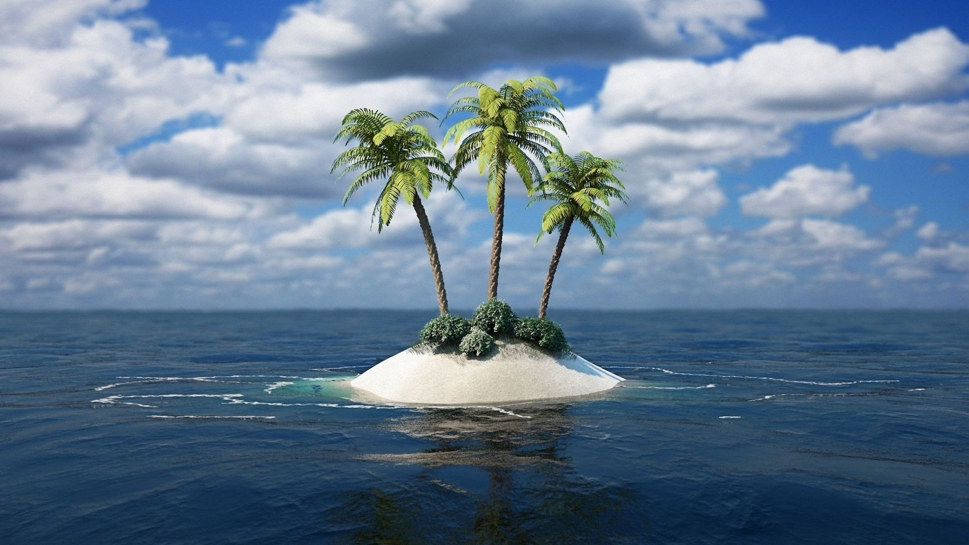природа пальмы остров море бесплатно