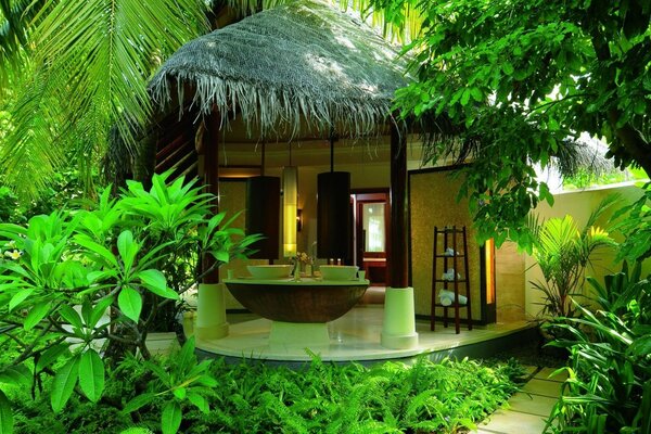 Luxury hotel in the tropics