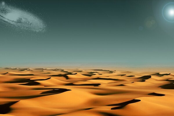 Fantastic creative desert landscape