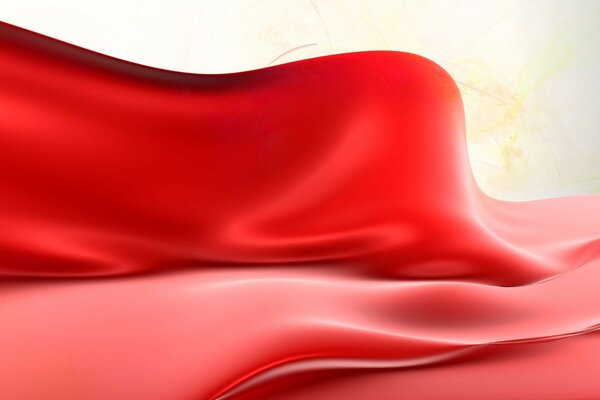 Beautiful silk red fabric