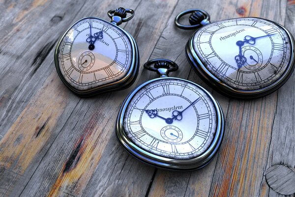 Background compasses on a wooden table