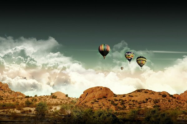 Voyages. Vol en montgolfière