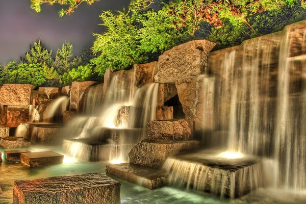 Journeys. Creative design of waterfalls