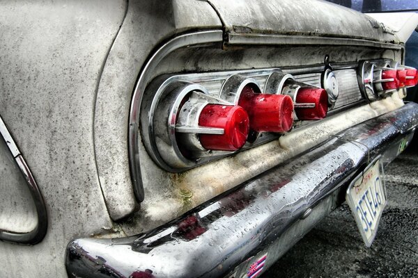 Rear bumper of a rare car