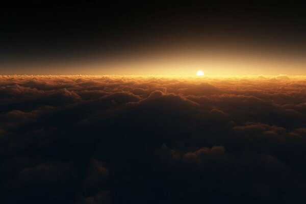 Nascer e pôr do sol sobre a terra