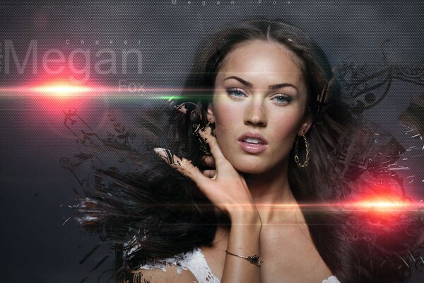 Encantadora Megan Fox en la abstracción