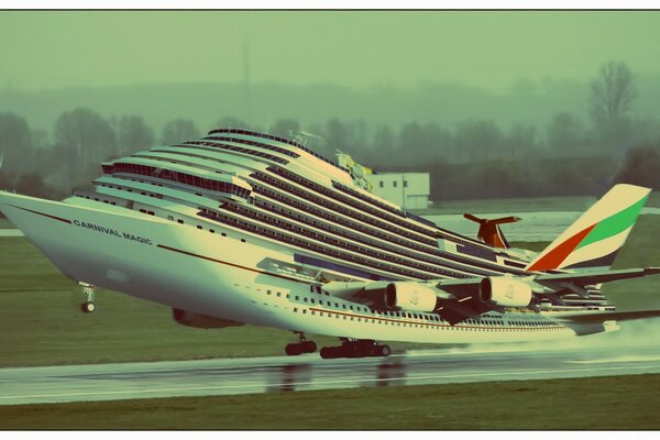 The liner that flew into the sky