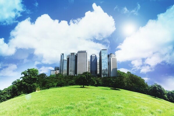 Cidade imersa em verde