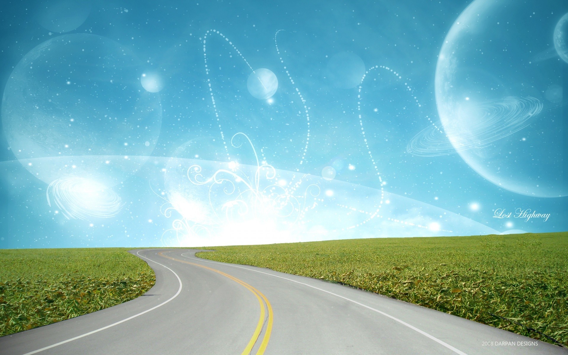 creative road sky asphalt nature landscape summer grass highway guidance sun infinity field horizon