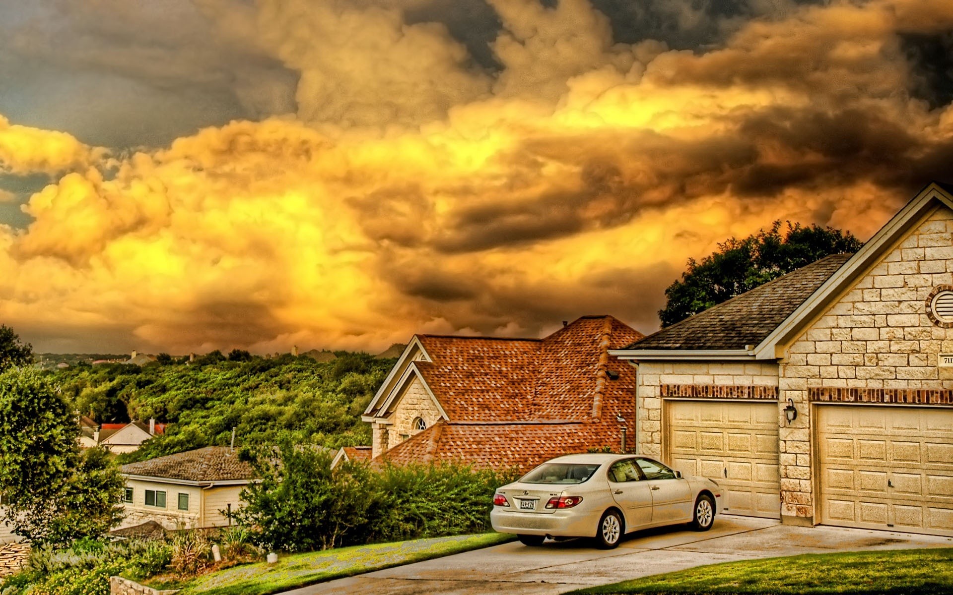 criativo pôr do sol céu viagens arquitetura ao ar livre natureza tempestade árvore casa casa rua chuva